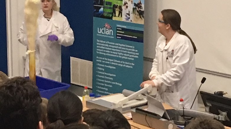 Students have a blast at science lecture!